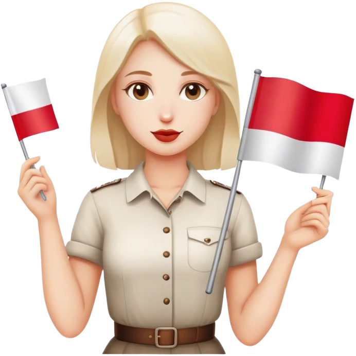 woman with polish flag emoji