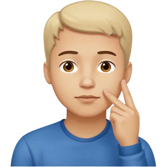 man looking up to the top right, index finger touching his chin, thinking pose
 emoji