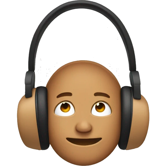 Tan beats headphones emoji