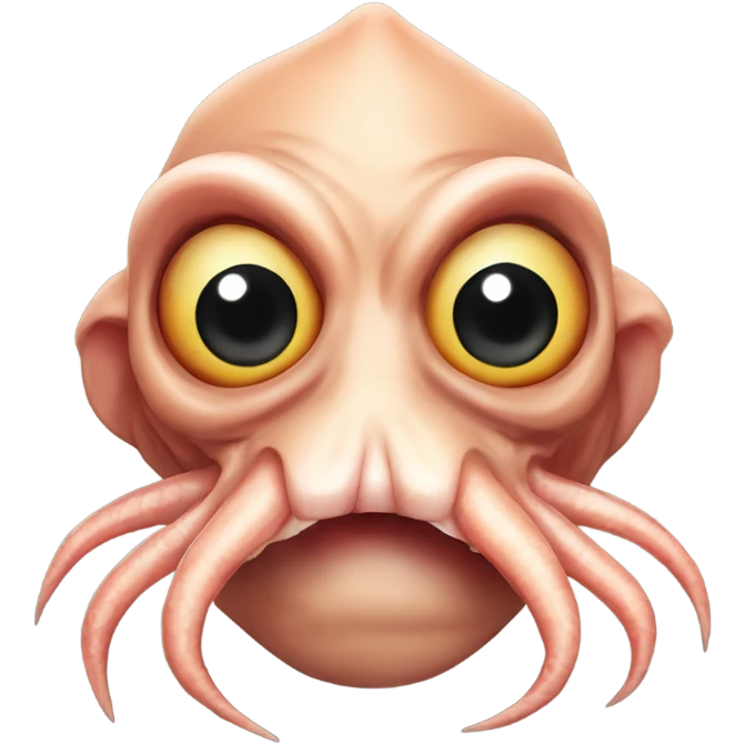 Scary monk fish emoji