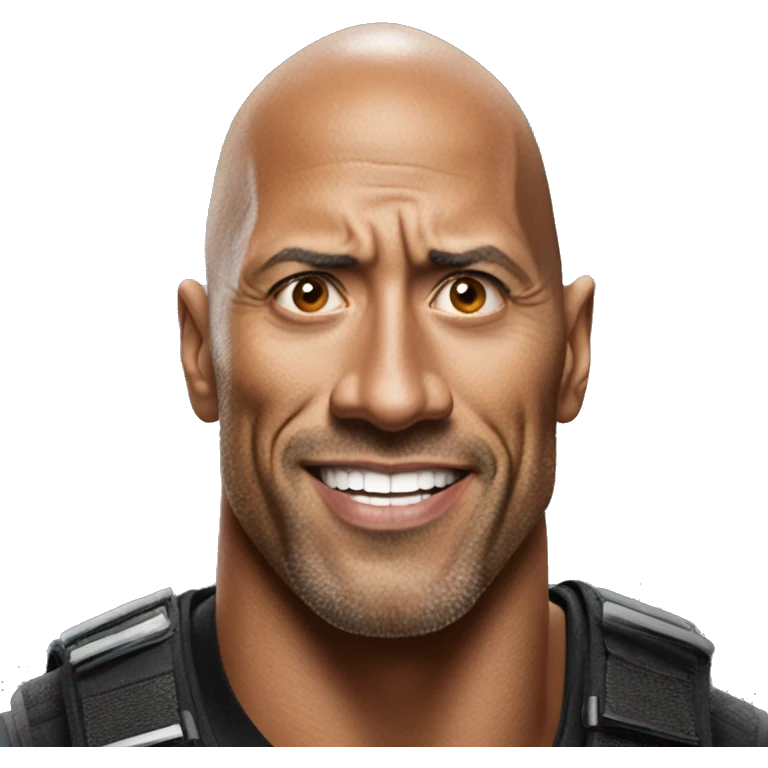 the rock johnson looking weird emoji