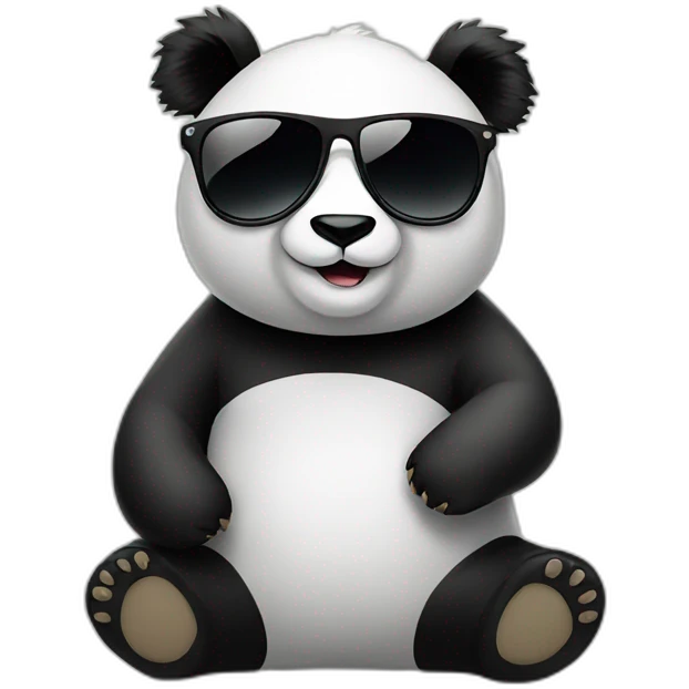 Panda with sunglasses emoji