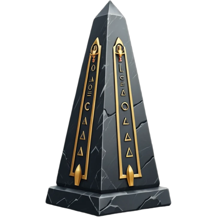 Black Egyptian Obelisk emoji