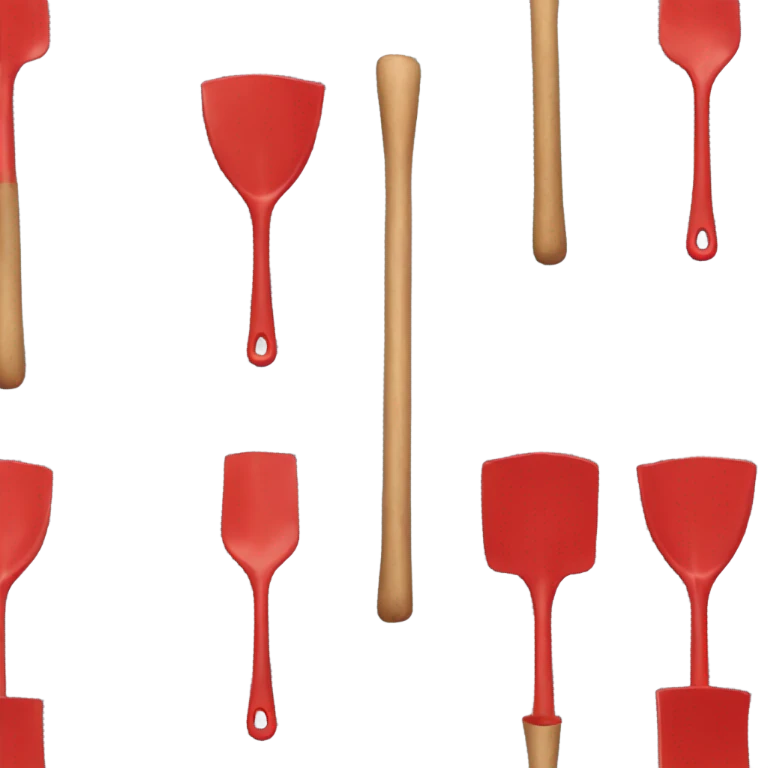 red shovel wearing a dress emoji