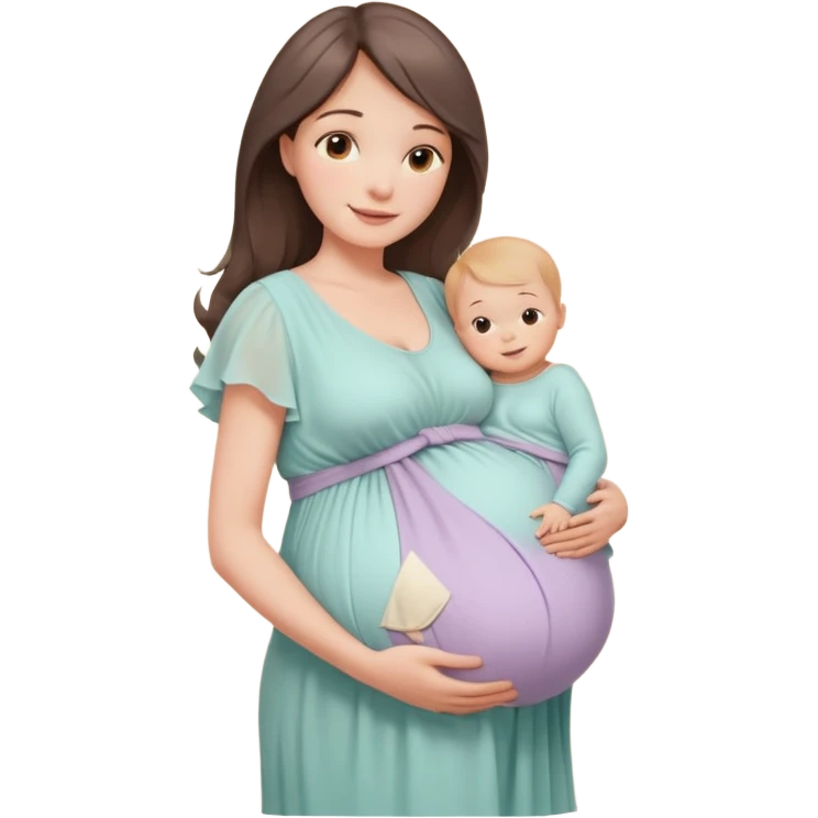 A beautiful pregnant woman standing in soft natural light near a window, gently holding her baby bump, wearing a flowing pastel dress, warm smile, cinematic photography, shallow depth of field, high resolution, soft tones, professional maternity photoshoot
 emoji