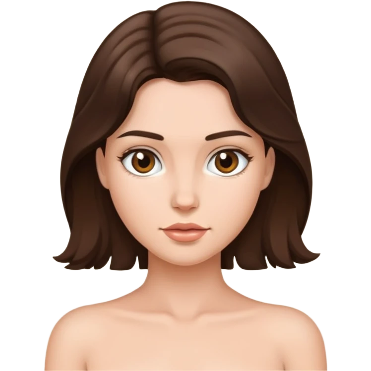 Boobs nude women brunette hair emoji
