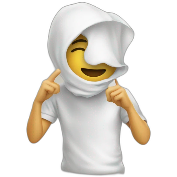 Personne qui fait un dab emoji