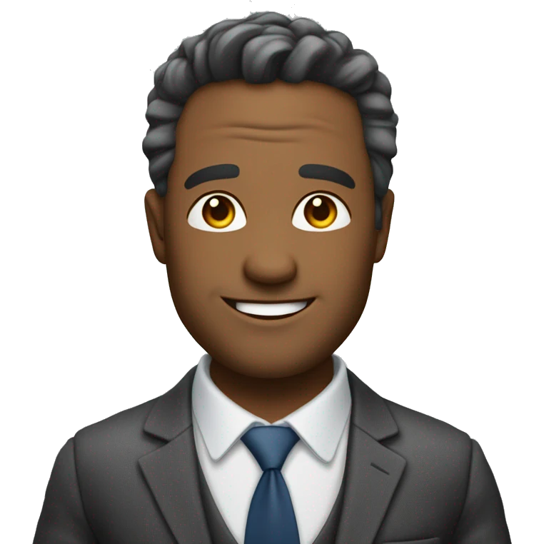 i want an emojis of a peson that he is like a solopreneur man in his 40 years old with non professiona suit and he looks happy  emoji