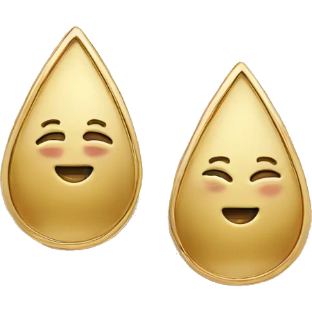 Solid gold teardrop earrings  emoji