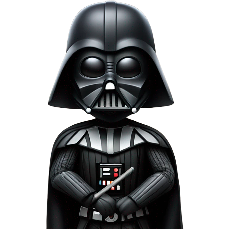 Realistic Darth Vader with a bo staff and a menacing look  emoji