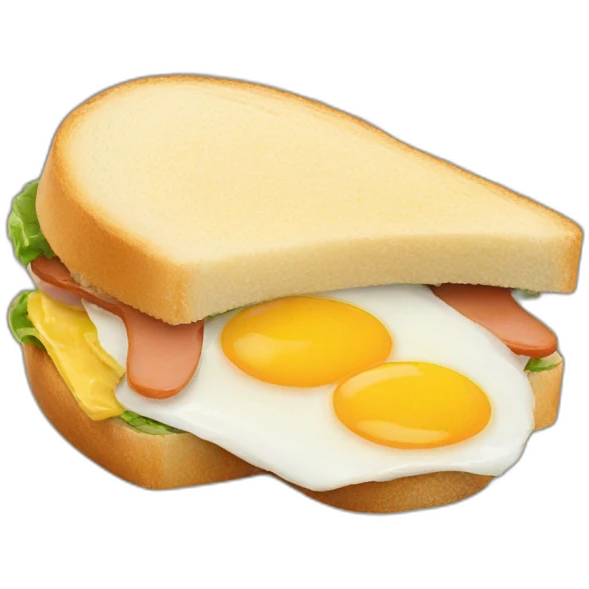 Egg-sandwich emoji
