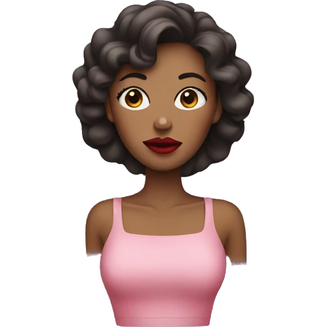 woman with big lipstick emoji