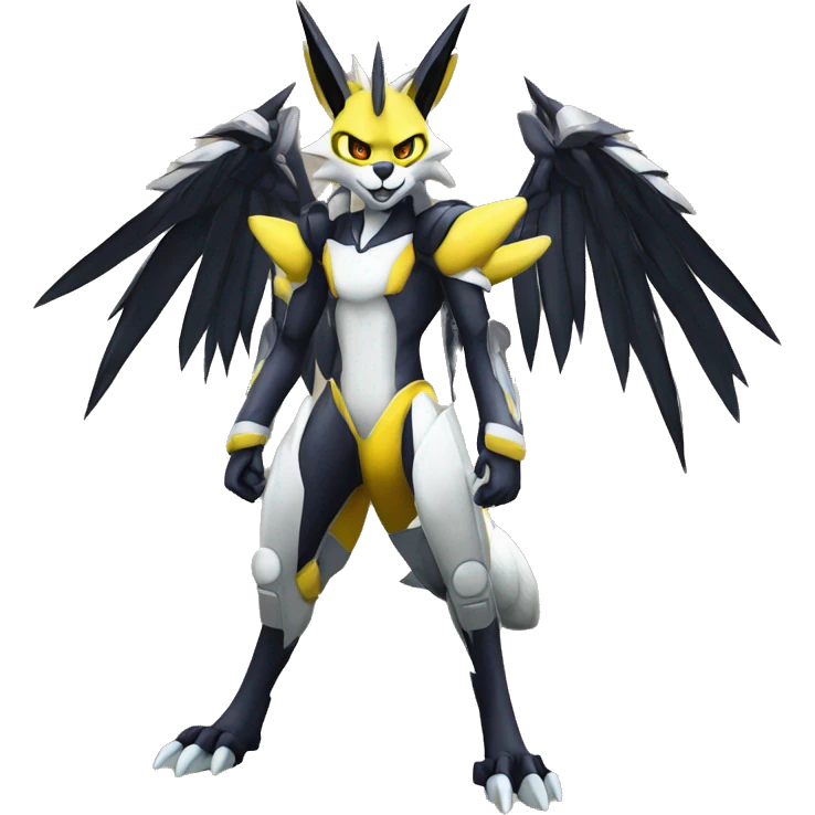 Cool Edgy Metabee Renamon Zeraora Full body emoji
