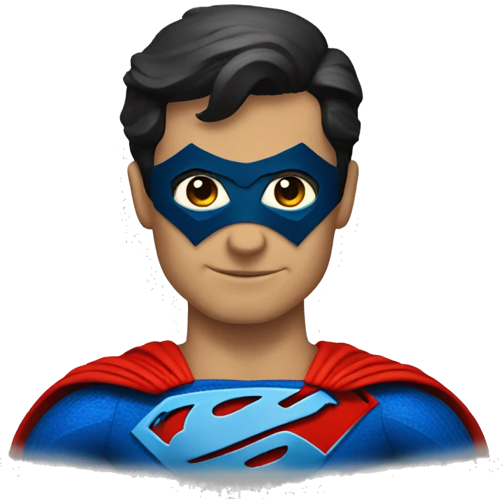 Superman wearing batman mask  emoji