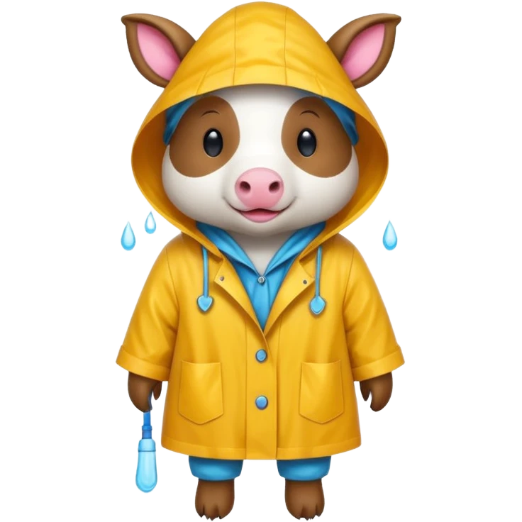 Raincoat Farm Animal emoji