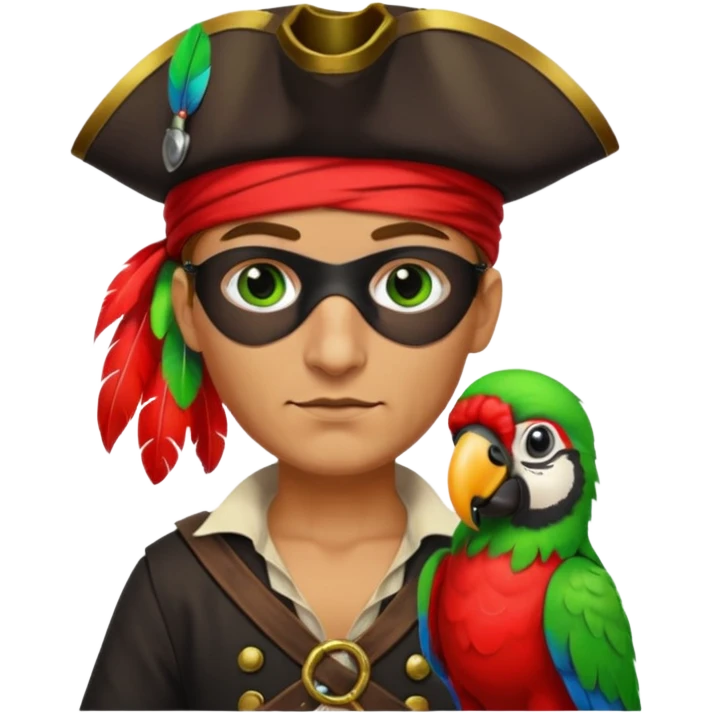 pirate and parrot emoji