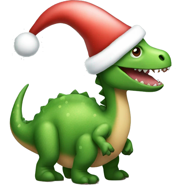 Christmas dinosaur emoji