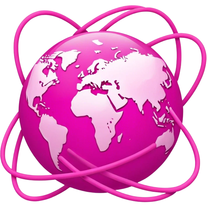 pink world wide web icon emoji