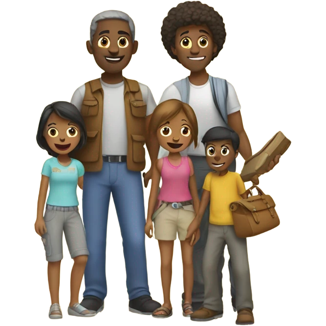 Family trip emoji