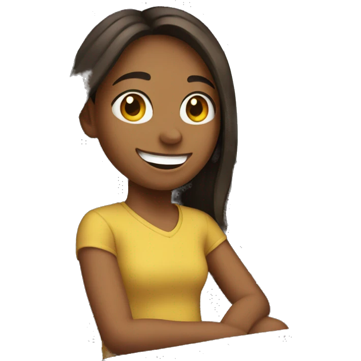 smiling girl in car interior emoji