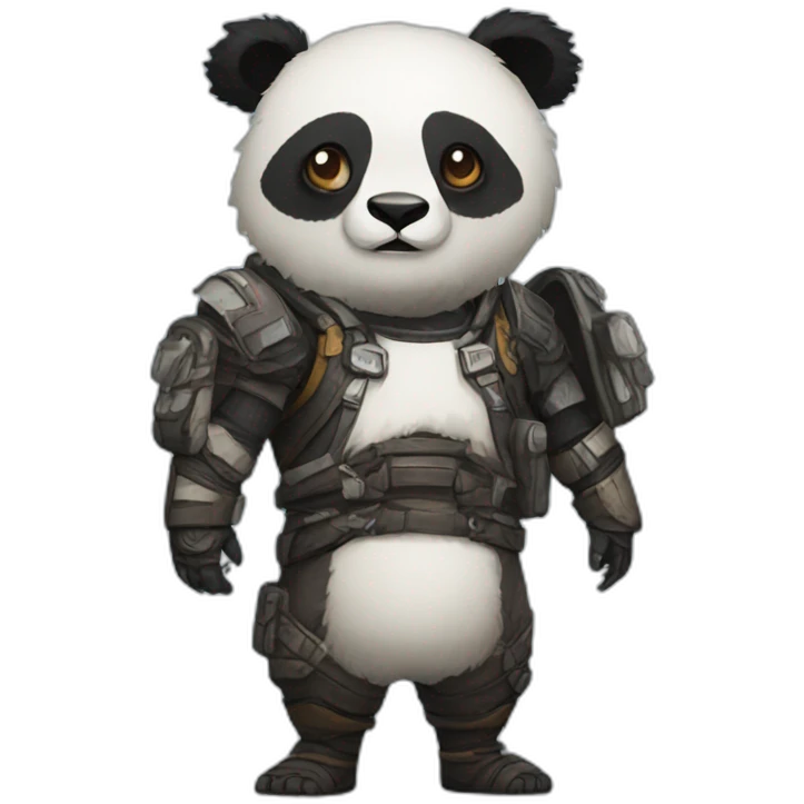 Panda as borderlands full body emoji