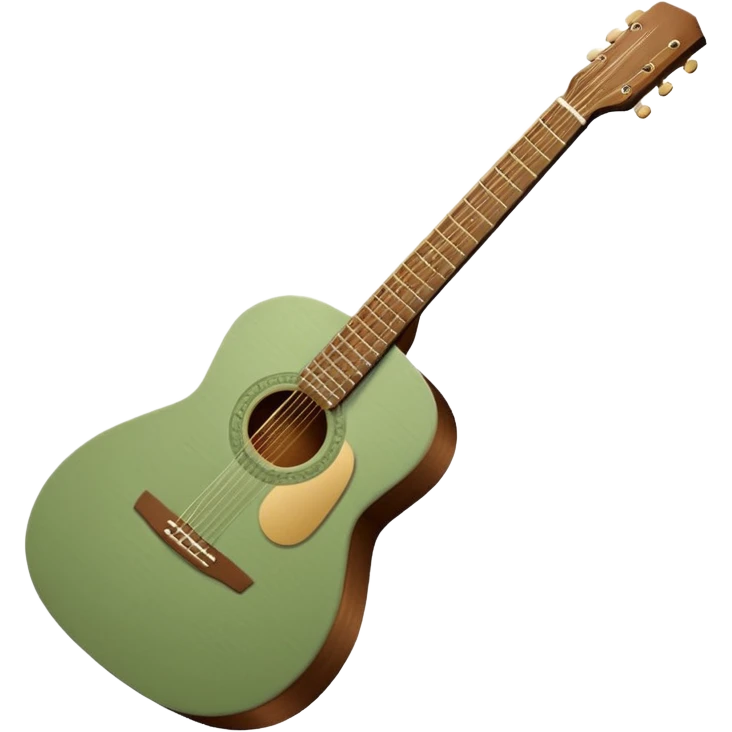 sage green acoustic guitar emoji