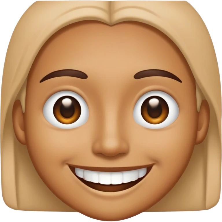 smile with "+" eyes and with "H" mouth emoji