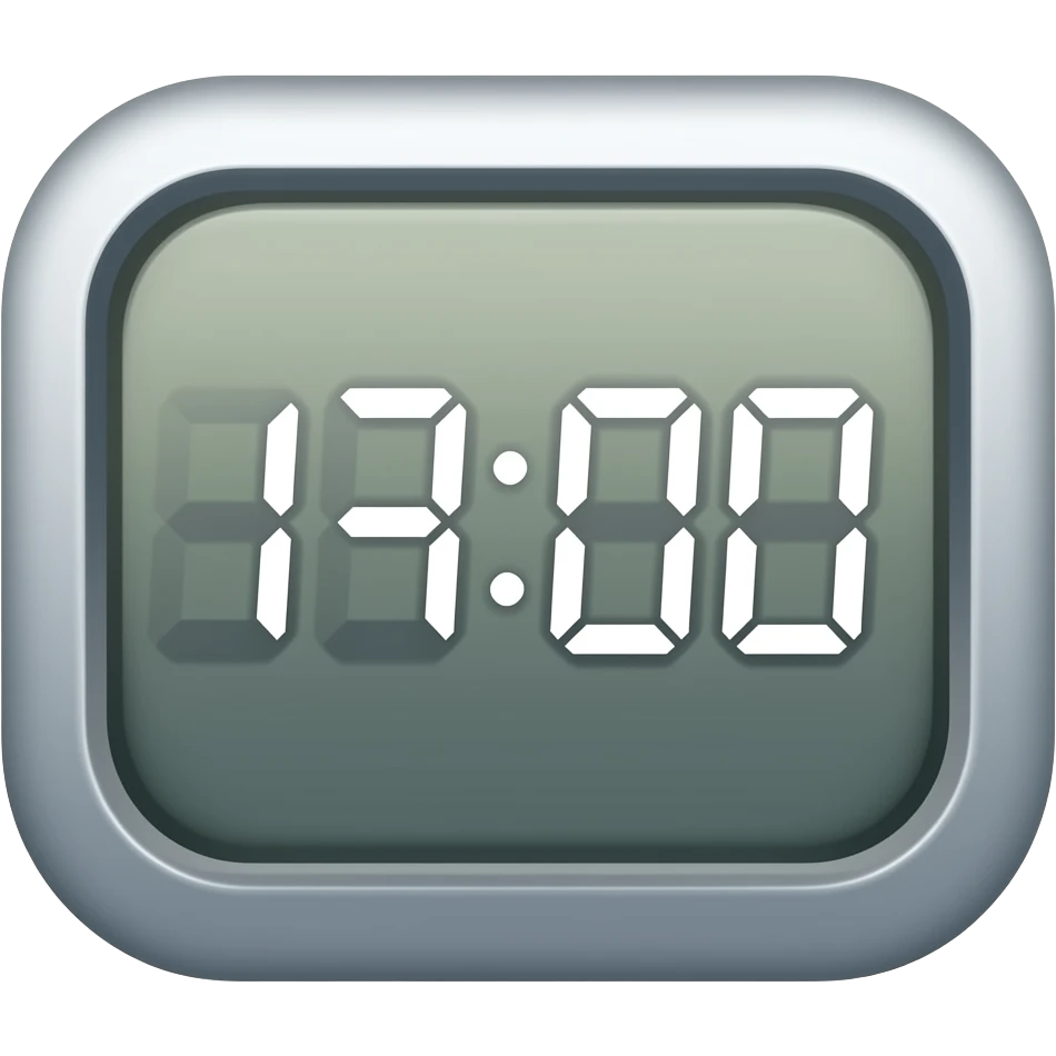 despertador cuadrado inteligente,marcando en la pantalla las  17:00 PM emoji