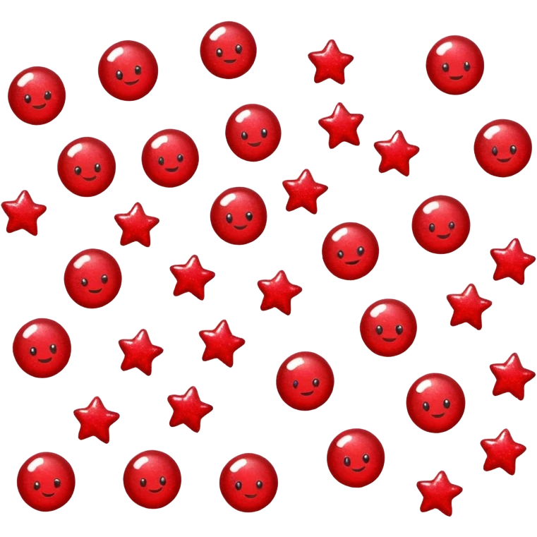 red glitter natal emoji