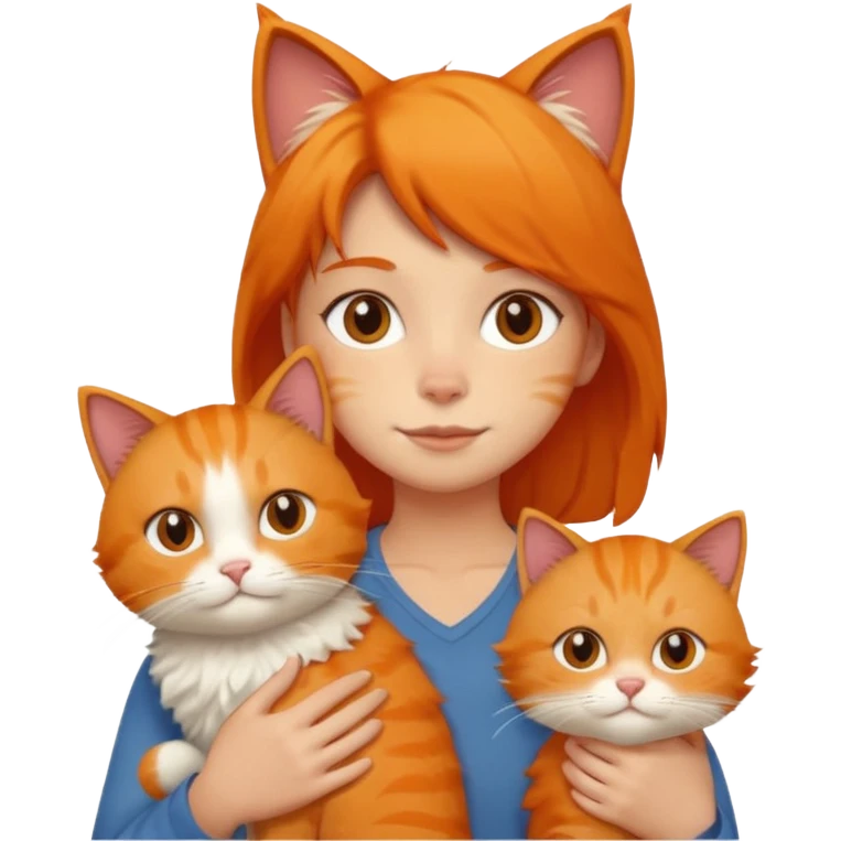 person with cat on their shoulder emoji