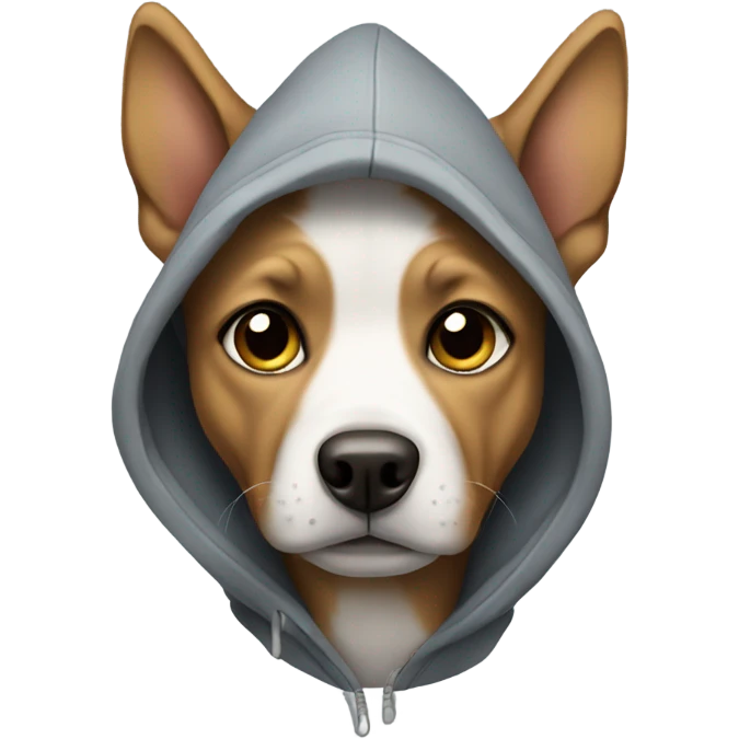 Dog wearing a hoodie emoji