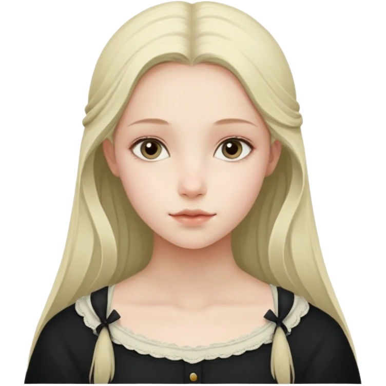 Девушка с каштановыми кучерявыми волосами и серо-зелеными глазами  emoji