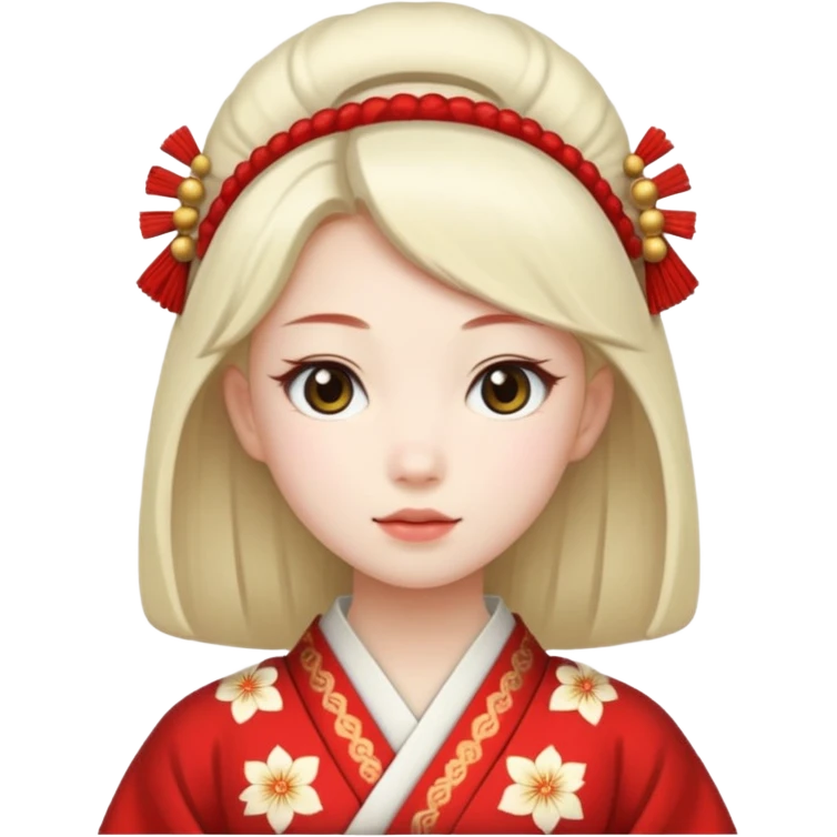 japanese girl in traditional costume emoji