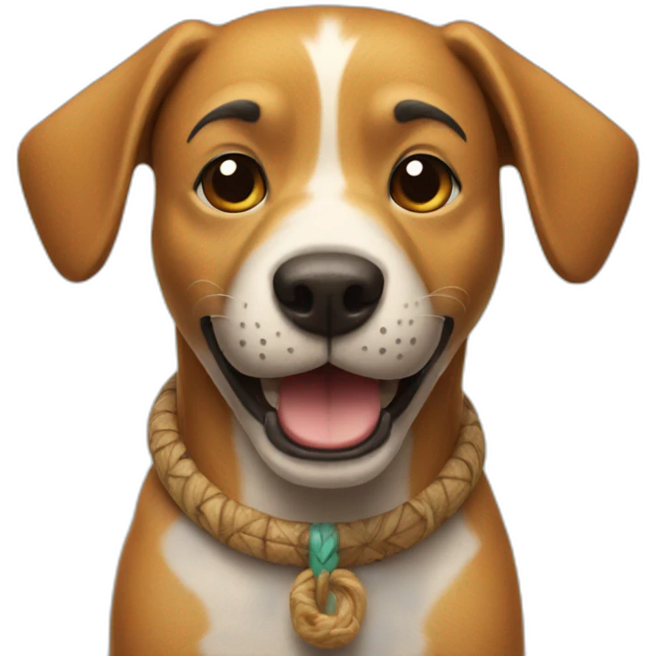 6 tiki with smile and a tiki dog emoji