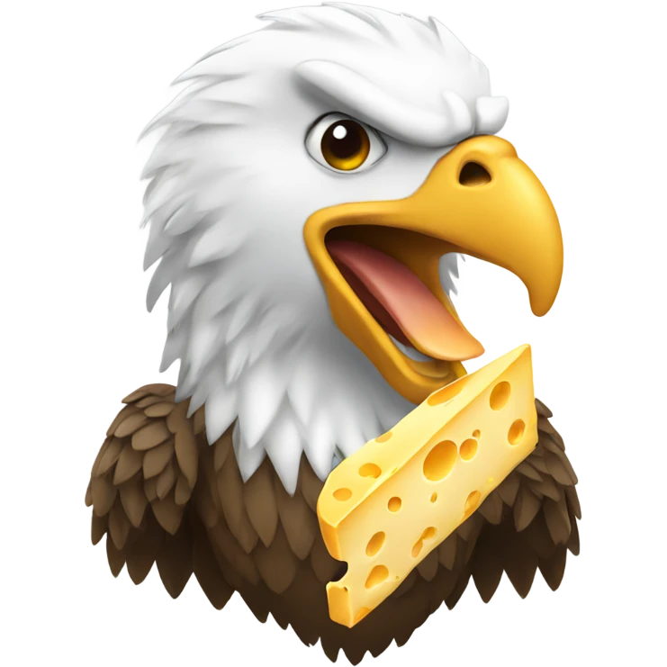 Eagle eating cheese emoji