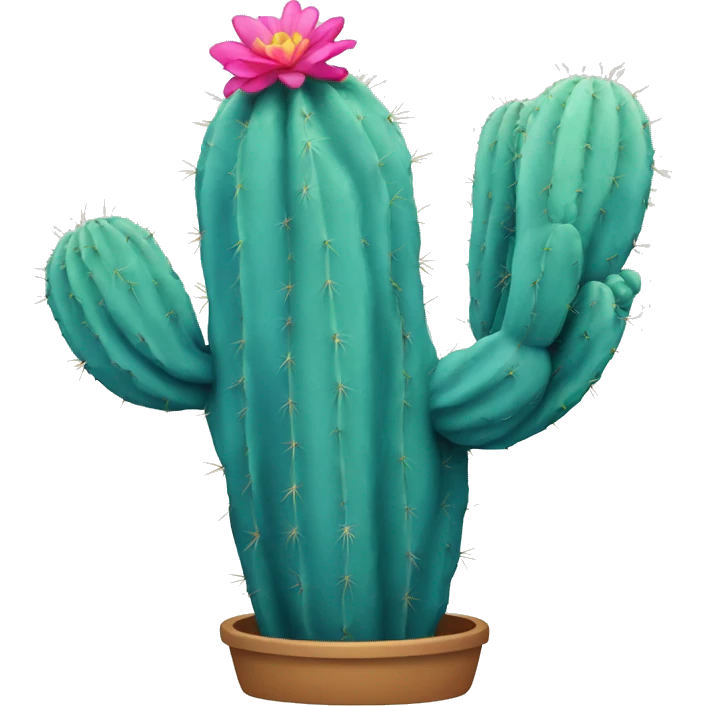 Blue cactus emoji