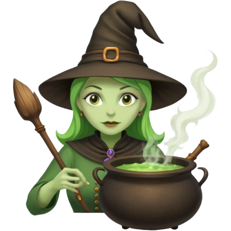 green witch cooking potion emoji