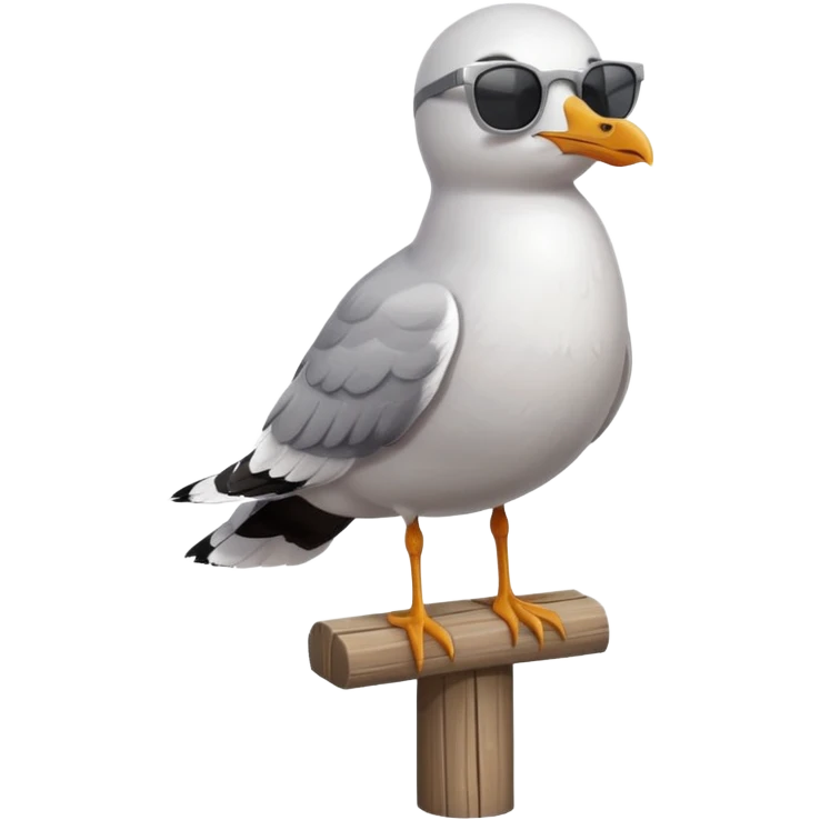 A cool seagull with sunglasses emoji