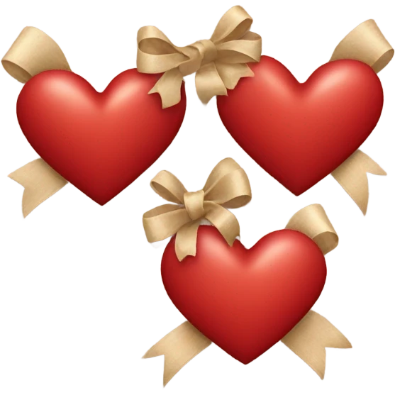 red heart biegie bows emoji