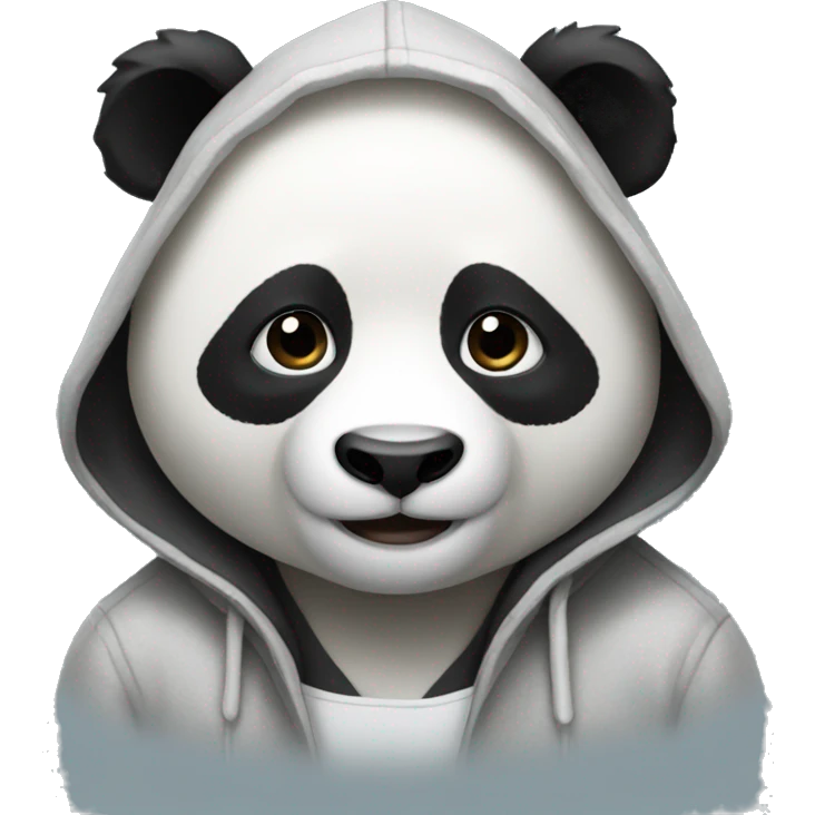 Panda wearing a hoodie emoji