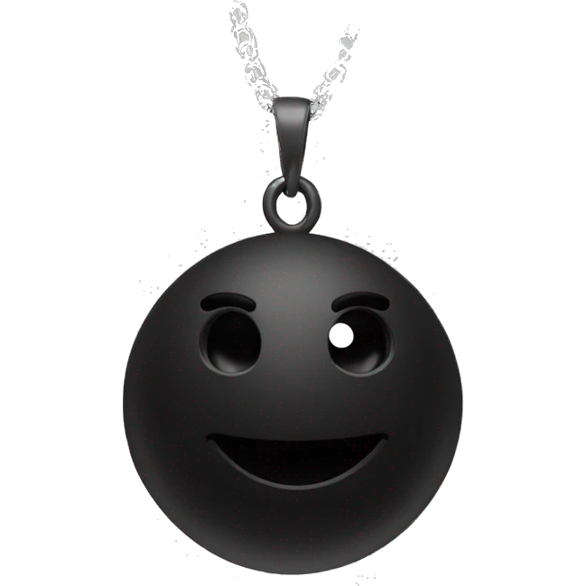 onix sphere necklace black emoji