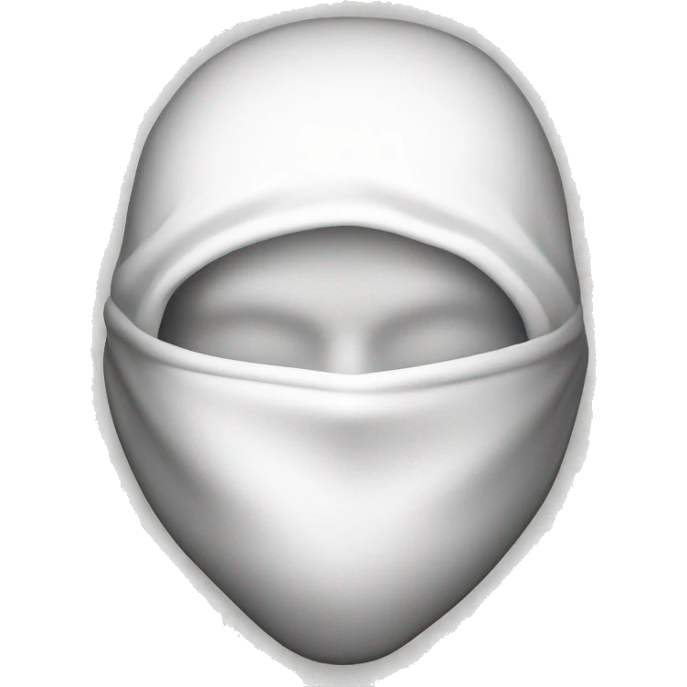 mysterious figure in white balaclava emoji