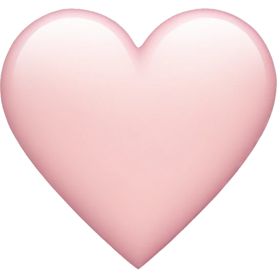 pale pink love heart emoji