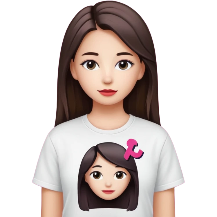 Girl with tiktok logo emoji