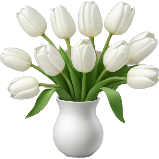 white tulips emoji