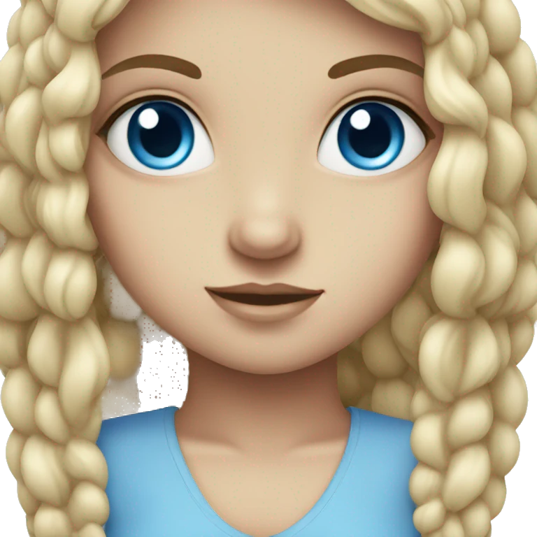blue eyes girl emoji