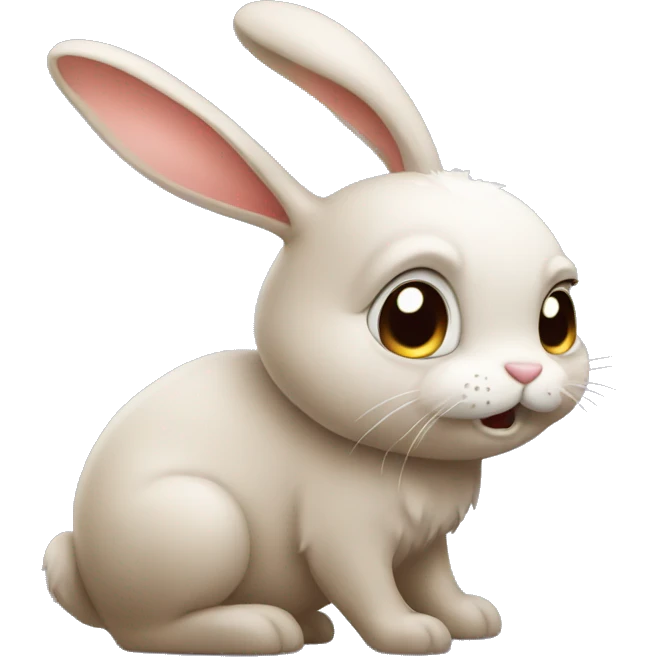 Bunny with boo emoji