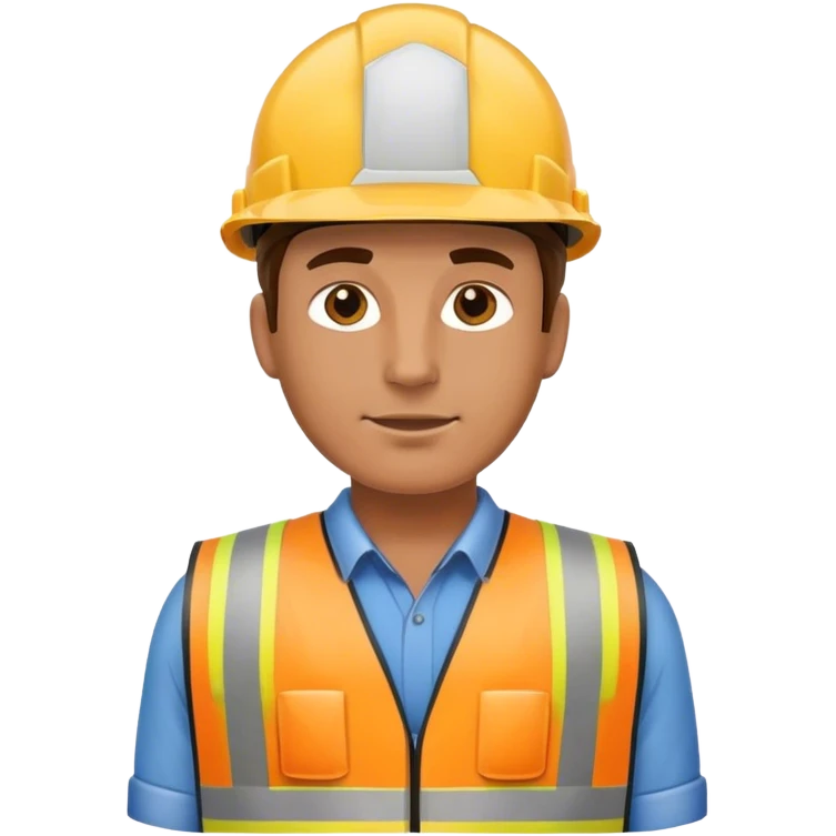 a man in a construction helmet and vest emoji