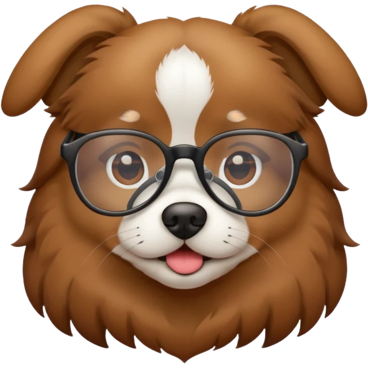 Perro con gafas emoji