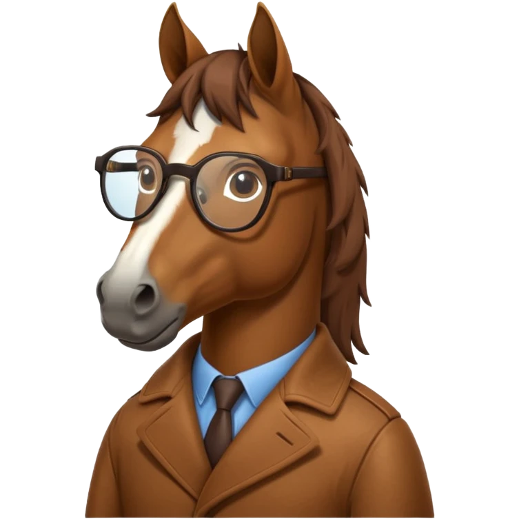 Horse with glasses emoji